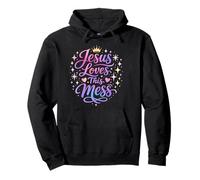 Jesus Loves This Mess Christian Woman Pullover Hoodie