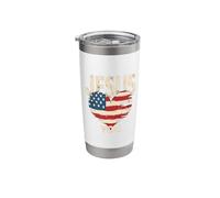 Jesus Loves You American Flag Heart Stainless Steel Insulated Tumbler