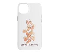 Jesus Loves You - American Sign Language Watercolor Case for iPhone 14 Plus