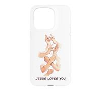 Jesus Loves You - American Sign Language Watercolor Case for iPhone 15 Pro