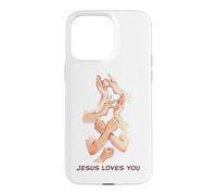 Jesus Loves You - American Sign Language Watercolor Case for iPhone 15 Pro Max