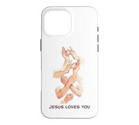 Jesus Loves You - American Sign Language Watercolor Case for iPhone 16 Pro Max
