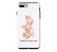 Jesus Loves You - American Sign Language Watercolor Case for iPhone 7 Plus/8 Plus