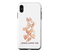 Jesus Loves You - American Sign Language Watercolor Case for iPhone XS Max
