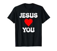 Jesus Loves You Bold Retro Faith Design T-Shirt