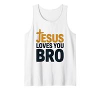 Jesus Loves You Bro, Christian Believer Christianity God Tank Top