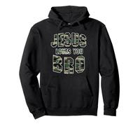 Jesus Loves You Bro Funny Christian Faith Men Women Kids Pullover Hoodie