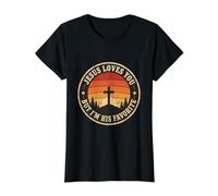 Jesus Loves You But Im His Favorite Value Graphic T-Shirt, Women, Black, XL