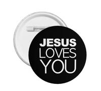 Jesus loves you Button Pins Buttons Badges Pins for women men Round Badges brooch pin Button Pins brooch pins for men 1 PCS