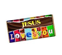 Jesus Loves You Chocolate Bar Wrapper Novelty Funny Gift on Christmas Easter CH-9210 (without chocolate bar (wrapper only))