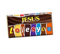 Jesus Loves You Chocolate Bar Wrapper Novelty Gift Present For Christmas Easter CH-210 (without chocolate)