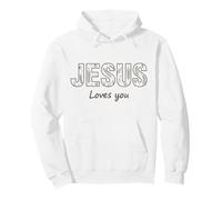 Jesus Loves You Christian Faith Floral Believer Pullover Hoodie