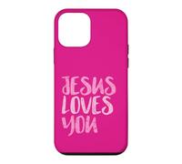 Jesus Loves You, Distressed Pink Message, Christian Case for iPhone 12 mini