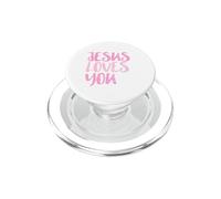 Jesus Loves You, Distressed Pink Message, Christian PopSockets PopGrip for MagSafe