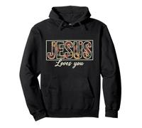 Jesus Loves You Floral Christian Faith God Pullover Hoodie