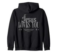 Jesus Loves You, Jesus Never Fails, Forgiven, Christian Zip Hoodie