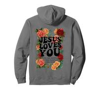 Jesus Loves You John 13 34 Floral Bible Verse Pullover Hoodie