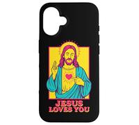 Jesus Loves You Sacred Heart Christian Faith Retro Pop Art Case for iPhone 16