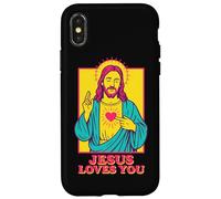 Jesus Loves You Sacred Heart Christian Faith Retro Pop Art Case for iPhone X/XS