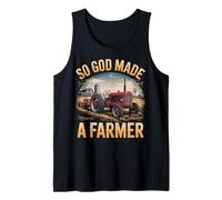 Jesus Made A Farmer Agriculture Farm Rancher Farming Farmer Tank Top