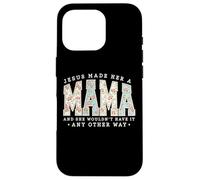 Jesus Made Her A Mama Pearl Floral Christian Mom Mothers Day Case for iPhone 16 Pro