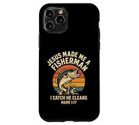 Jesus Made Me A Fisherman Christian Dad Fishing Mark 1:17 Case for iPhone 11 Pro