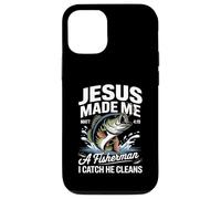 Jesus Made Me a Fisherman I Catch He Cleans Christian Bible Case for iPhone 12/12 Pro
