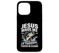 Jesus Made Me a Fisherman I Catch He Cleans Christian Bible Case for iPhone 13 Pro Max