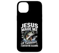 Jesus Made Me a Fisherman I Catch He Cleans Christian Bible Case for iPhone 14 Plus