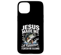 Jesus Made Me a Fisherman I Catch He Cleans Christian Bible Case for iPhone 15 Plus