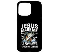 Jesus Made Me a Fisherman I Catch He Cleans Christian Bible Case for iPhone 15 Pro Max