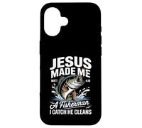 Jesus Made Me a Fisherman I Catch He Cleans Christian Bible Case for iPhone 16