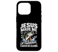 Jesus Made Me a Fisherman I Catch He Cleans Christian Bible Case for iPhone 16 Pro