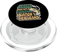 Jesus Made Me A Fisherman I Catch He Cleans PopSockets PopGrip for MagSafe