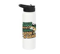 Jesus Made Me A Fisherman I Catch He Cleans Stainless Steel Insulated Water Bottle
