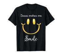 Jesus Makes Me Smile - Kids & Adult Christian Faith Gospel T-Shirt