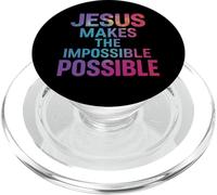 Jesus Makes The Impossible Possible - Inspirational Quote PopSockets PopGrip for MagSafe