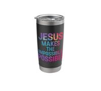 Jesus Makes The Impossible Possible - Inspirational Quote Stainless Steel Insulated Tumbler