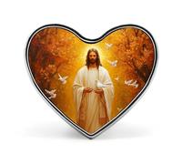 Jesus-man Flag Sheep Doves Cute Brooch Badge Heart Shape Pin Hat Clothing Jewelry Accessories Gifts for Wedding Party