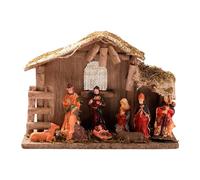 Jesus Manger Figurine, Christmas Ornament, Miniature Scene, Lightweight And Easy To Arrange, Religious And Festive Design, 25x18x9.5cm, For Desk, Home