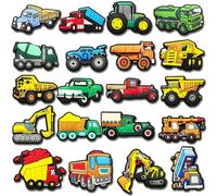 Jesus Marine Animals Engineering Vehicle Shoe Charms for Croc, Dog Cat Panda Bee Decorations for Croc Clogs, Engineering Vehicle, S