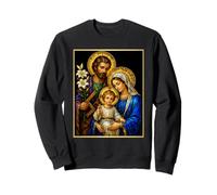 Jesus Mary Joseph Family Holy Cathedral Mosaic Icon Art Sweatshirt