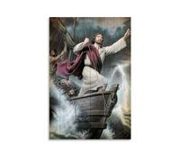 Jesus Master The Tempest Wall Art Picture Print Modern Family Room Decor 24 x 36 Inches (60 x 90 cm)