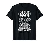 Jesus Math 2 Fishes 5 Breads Feeds The 5000 Bible Miracle T-Shirt