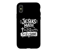 Jesus Math 2 Fishes 5 Breads Feeds The 5000 Miracle Bible Case for iPhone X/XS