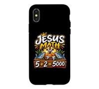 Jesus Math 2 Fishes 5 Breads Feeds The 5000 Miracle Bible Case for iPhone X/XS