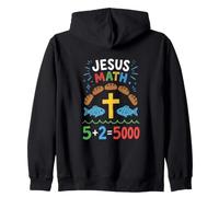 Jesus Math Loaves and Fish Miracle Faith Zip Hoodie