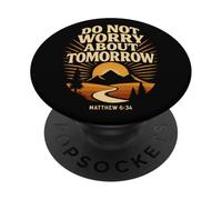 Jesus Matthew 6:34 Do Not Worry About Tomorrow Bible Verse PopSockets Adhesive PopGrip