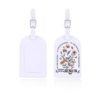 Jesus Merch Jesuit Believers Luggage Tag Christian Bible Verse Gift Faith Based-Christian Scripture Suitcase Tag (Jesus Tag)