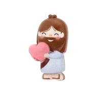 Jesus Mini Statue - Desk Ornament Sculpture, Handmade Religious Figure, Decorative Table Art | Elegant Collecting Accessory With Fine Details. Perfect Showpiece For The Book Lover